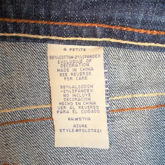 Faded Glory Stretch Flare Classic Womens Jeans Size 4 Petite Faded Casual Blue - Picture 5 of 6